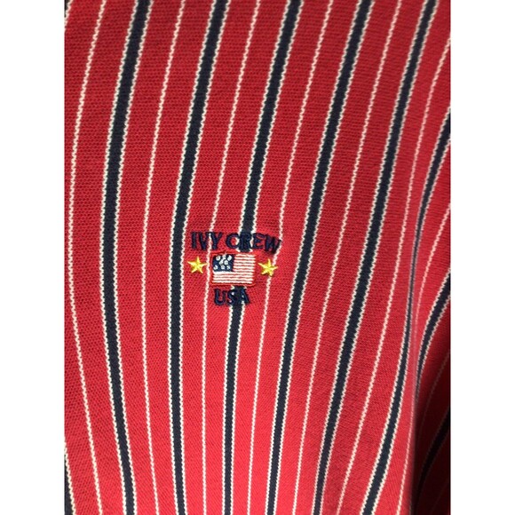 Vintage Ivy Crew Explorer USA Red White Blue XL Polo - Picture 6 of 16